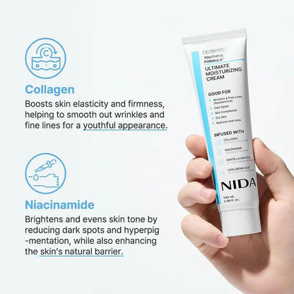 NIDA Moisturizer 100ml - Niacinamide Centella Asiatica Hyaluronic Acid Anti-Wrinkle