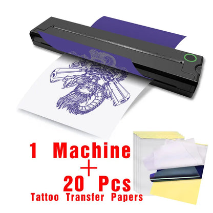 A4 Portable Inkless Bluetooth Thermal Printer - PDF Desk Tattoo Memo