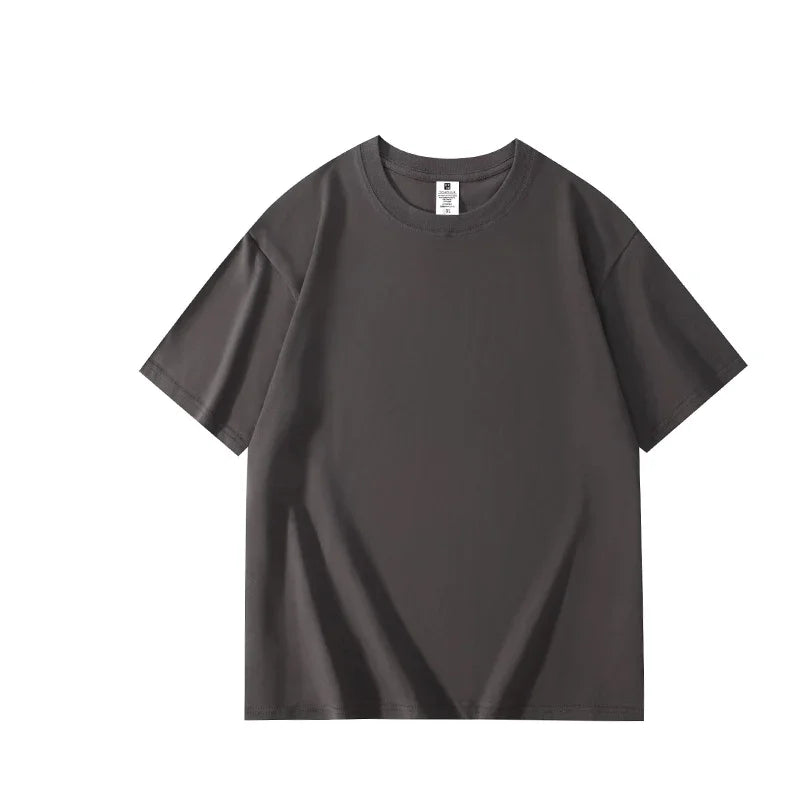 T-Shirt Men's Cotton Premium Round Collar Short Sleeve - Breathable Summer