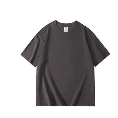 T-Shirt Men's Cotton Premium Round Collar Short Sleeve - Breathable Summer
