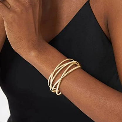 Stainless Steel Rose Bangle Bracelet Women's - Charm Luxury Elegant