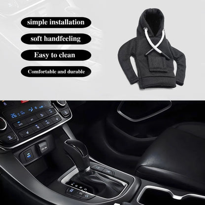 Winter Hooded Car Gear Shift Cover - Interior Decor Manual Automatic Universal