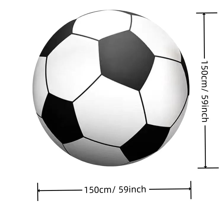Giant Inflatable PVC Thick Football Ball - Outdoor Beach School Sports Game