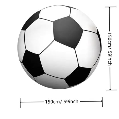 Giant Inflatable PVC Thick Football Ball - Outdoor Beach School Sports Game