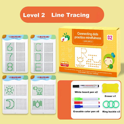 Montessori Math Drawing Tablet - Educational Pen Control Game Kids