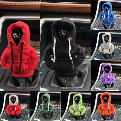 Winter Hooded Car Gear Shift Cover - Interior Decor Manual Automatic Universal