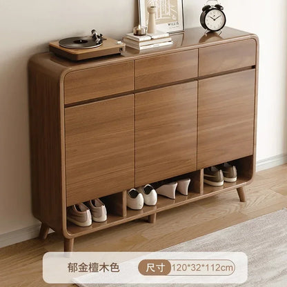 Nordic Luxury Shoe Cabinet with Drawers - Storage Space-Saving Interior