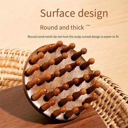Scalp Massager Mahogany Ergonomic - Relaxation Tool Full Body