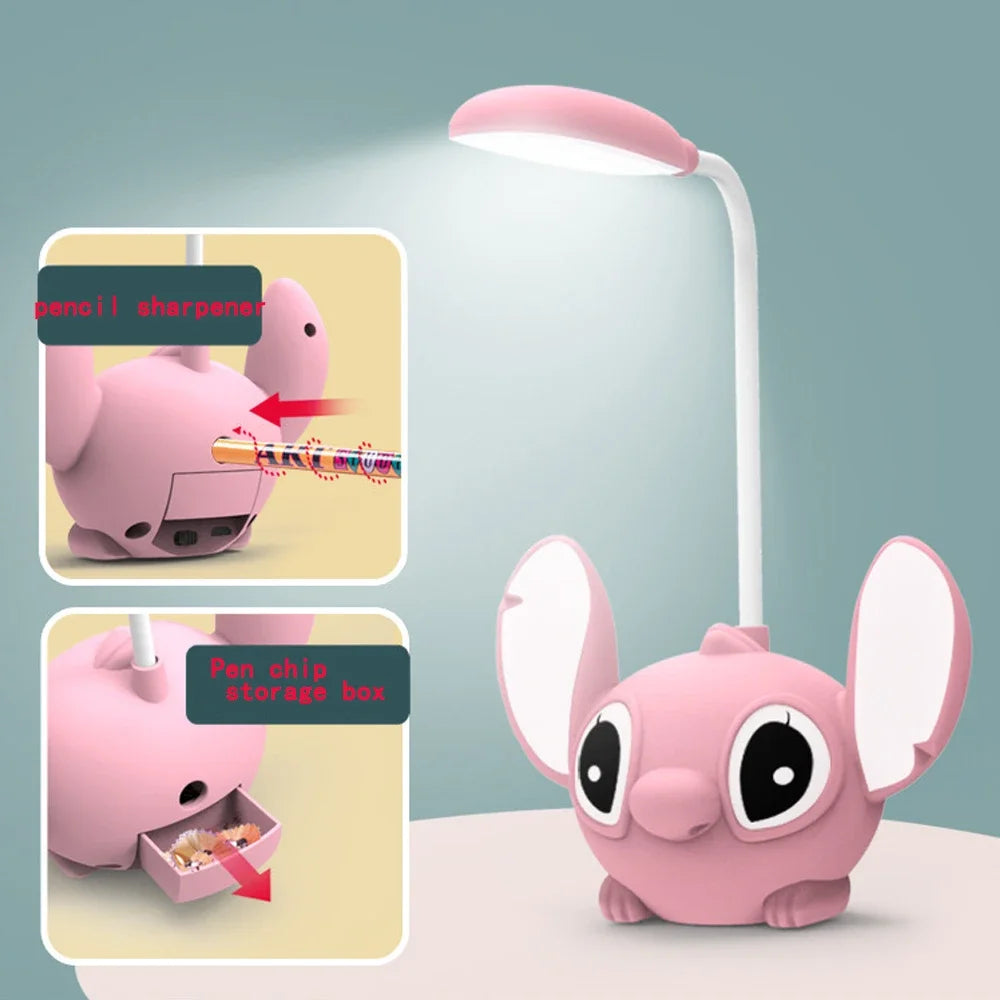 LED Desk Lamp Lilo & Stitch Pencil Shape - Foldable USB Rechargeable Gift