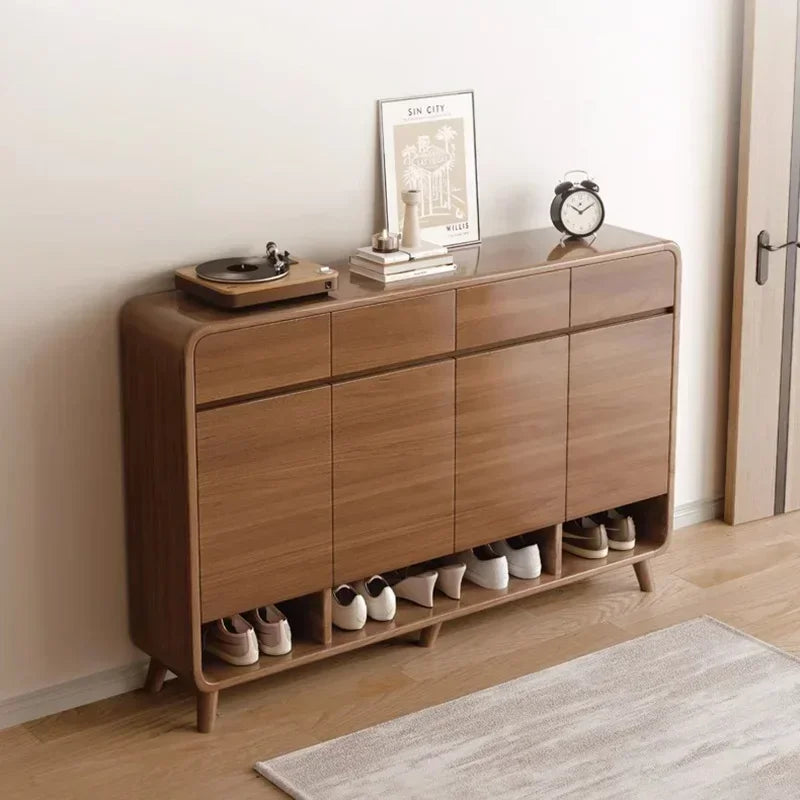 Nordic Luxury Shoe Cabinet with Drawers - Storage Space-Saving Interior