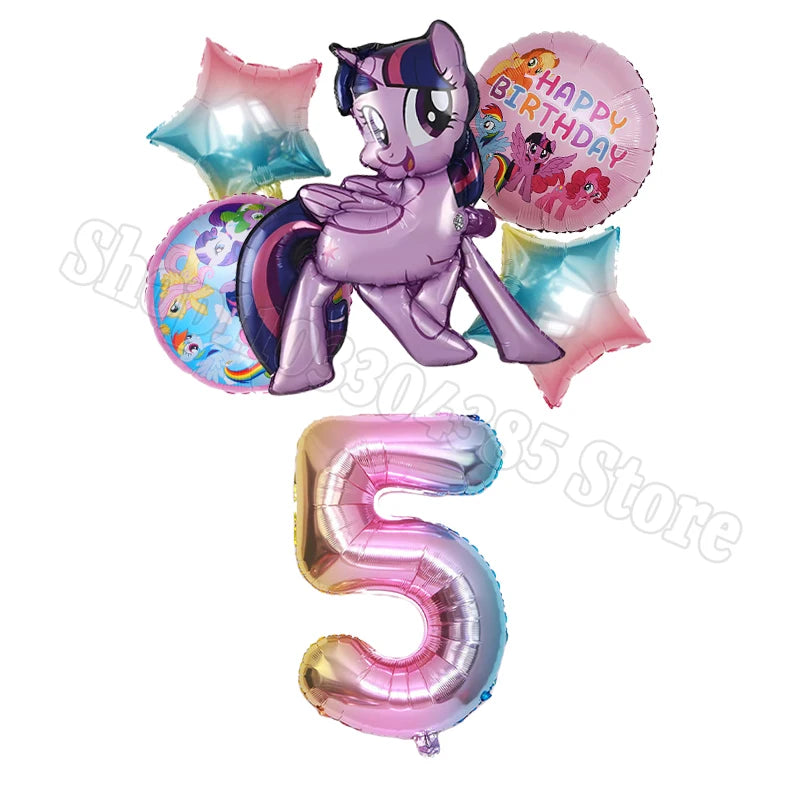My Little Pony Number Balloons 1-10 Unicorn - Birthday Baby Shower Party