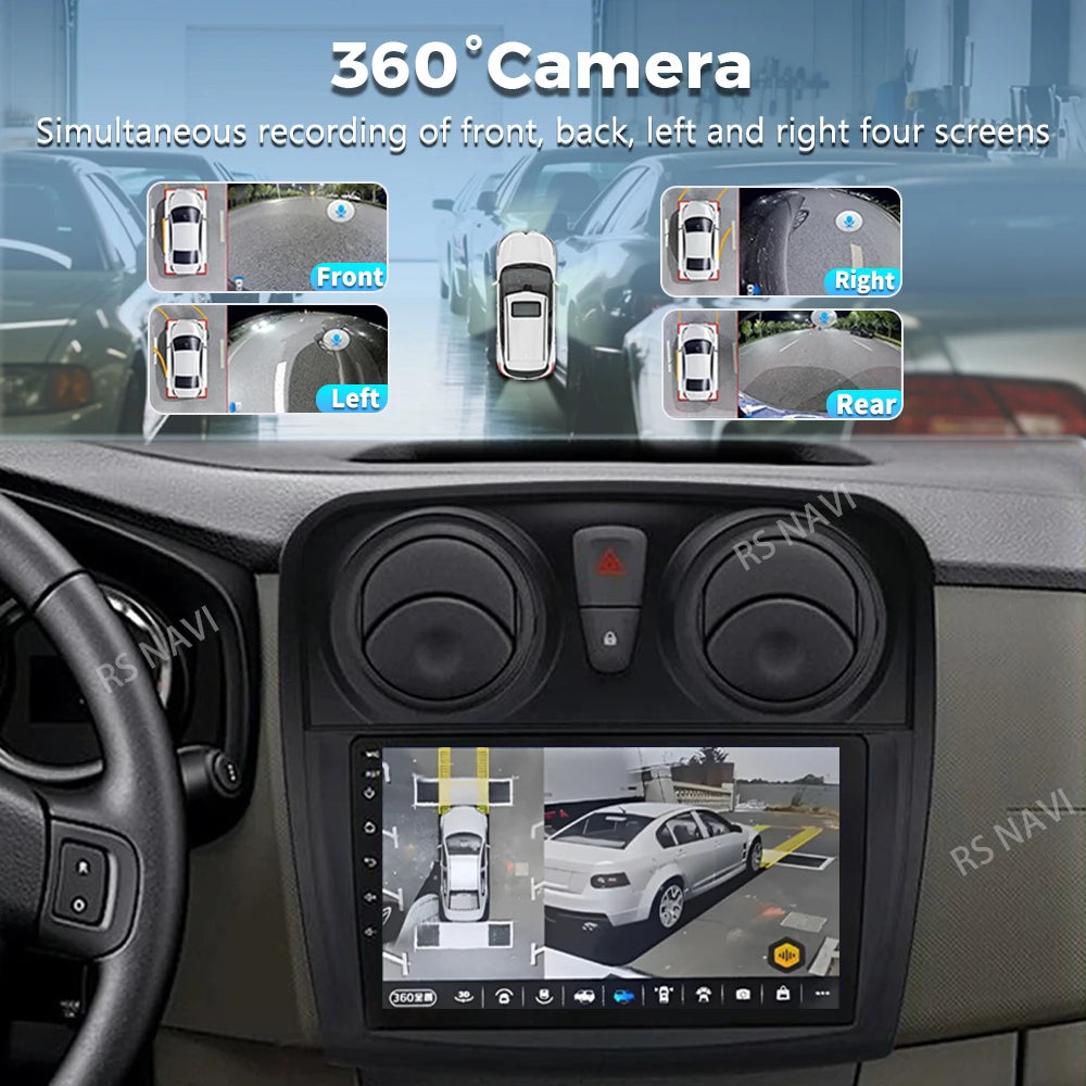 Radio Auto Android 15 Renault Sandro Logan 2 2014-2019 - 2K QLED CarPlay GPS