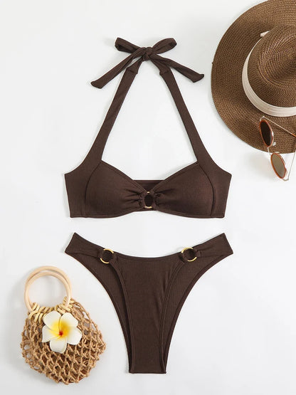 Women's Halter Bikini Set – Two-Piece Swimsuit | Beach & Pool 2025