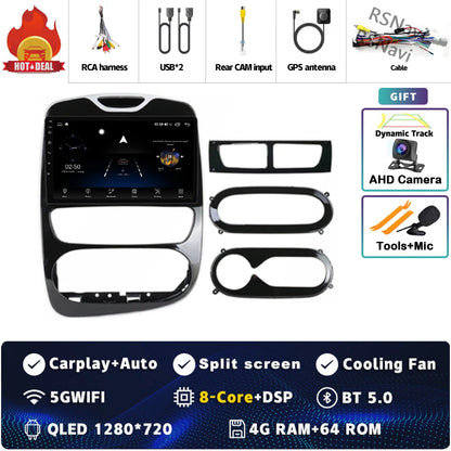 Radio Auto Android 15 Renault Clio 4 BH98 KH98 2016-2019 - 2K QLED CarPlay GPS