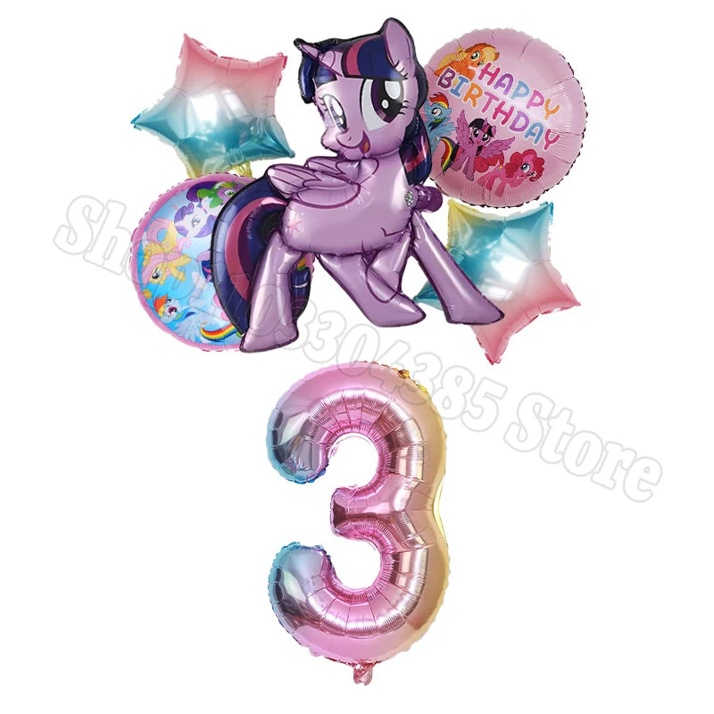 My Little Pony Number Balloons 1-10 Unicorn - Birthday Baby Shower Party