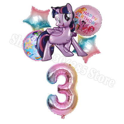 My Little Pony Number Balloons 1-10 Unicorn - Birthday Baby Shower Party