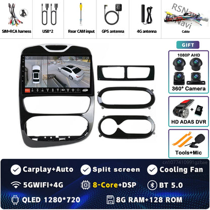 Radio Auto Android 15 Renault Clio 4 BH98 KH98 2016-2019 - 2K QLED CarPlay GPS