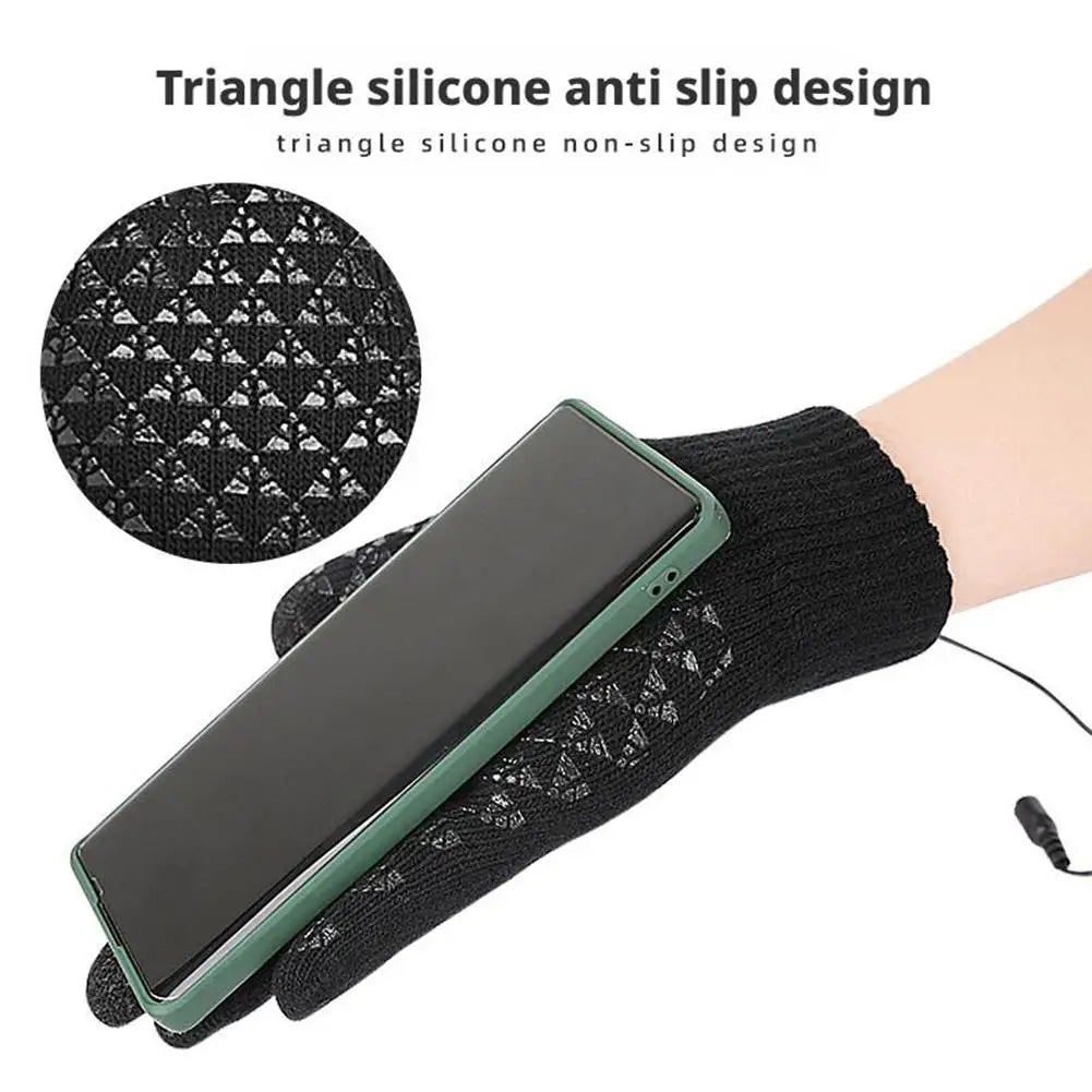 USB Heated Gloves Touchscreen Winter - Thermal Windproof Motorcycle Bike