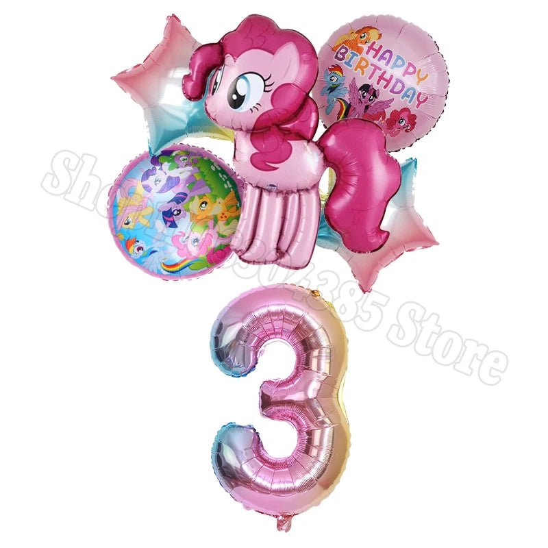 My Little Pony Number Balloons 1-10 Unicorn - Birthday Baby Shower Party