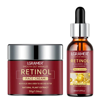 Serum Retinol + Cream Face Combo - Lifting Firming Moisturizing Anti-Aging
