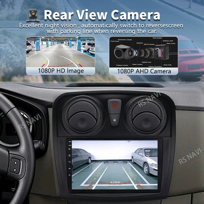 Radio Auto Android 15 Renault Sandro Logan 2 2014-2019 - 2K QLED CarPlay GPS