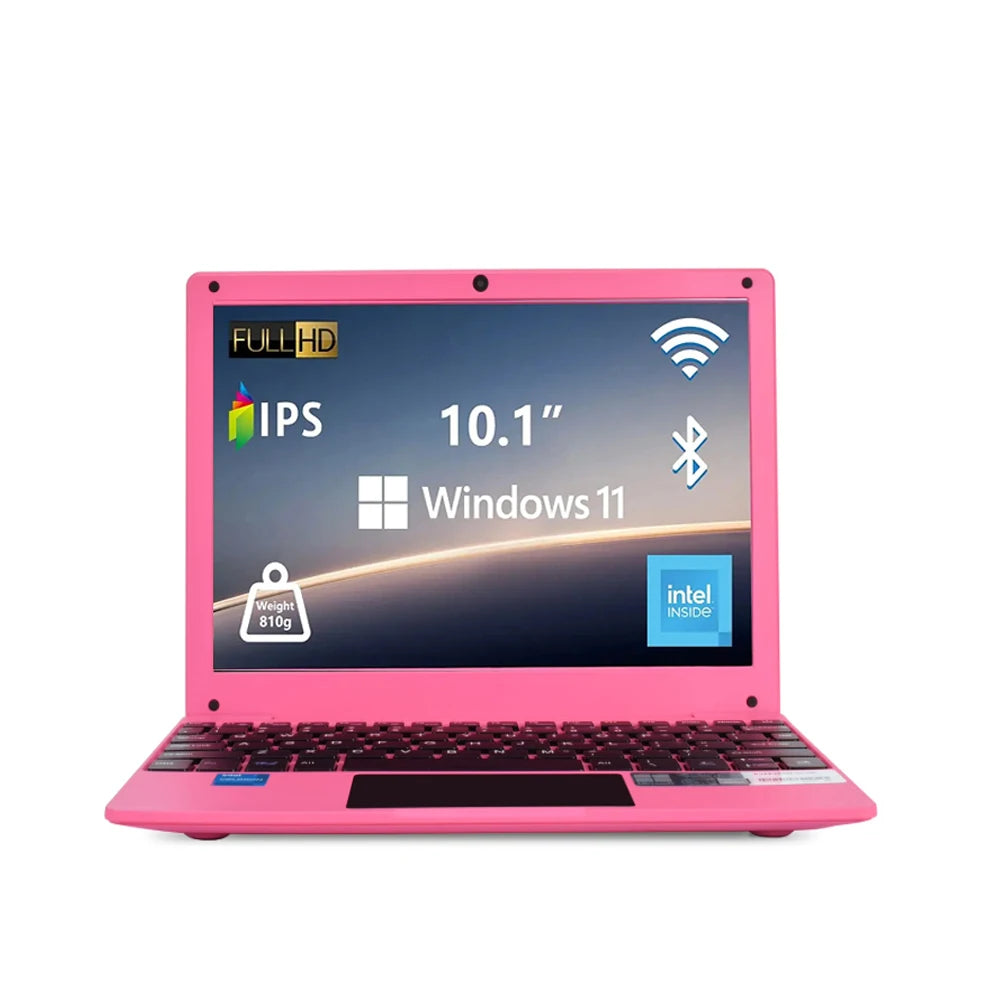 Portable Netbook 10.1'' Windows 11 Quad Core 8GB+128GB - HDMI Webcam