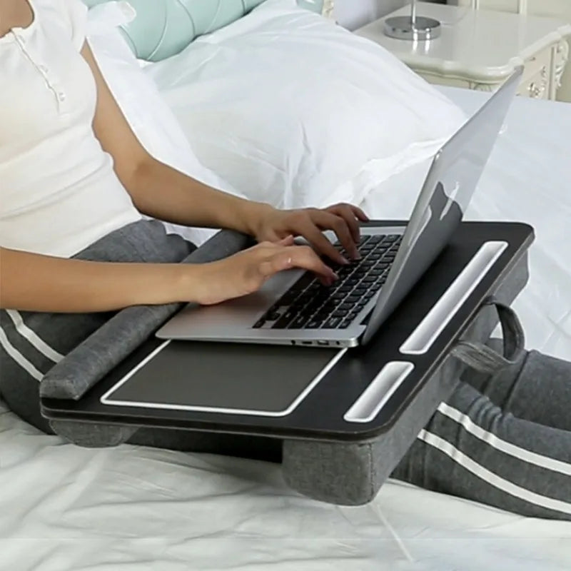 Portable Multifunctional Laptop Table - Double Groove Non-Slip Mouse Pad Sofa