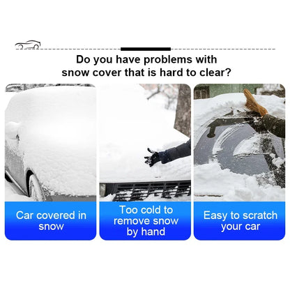 Shovel Snow Car Stretch Ice Scraper - Detachable Windshield Brush Winter
