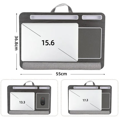 Portable Multifunctional Laptop Table - Double Groove Non-Slip Mouse Pad Sofa