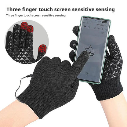 USB Heated Gloves Touchscreen Winter - Thermal Windproof Motorcycle Bike