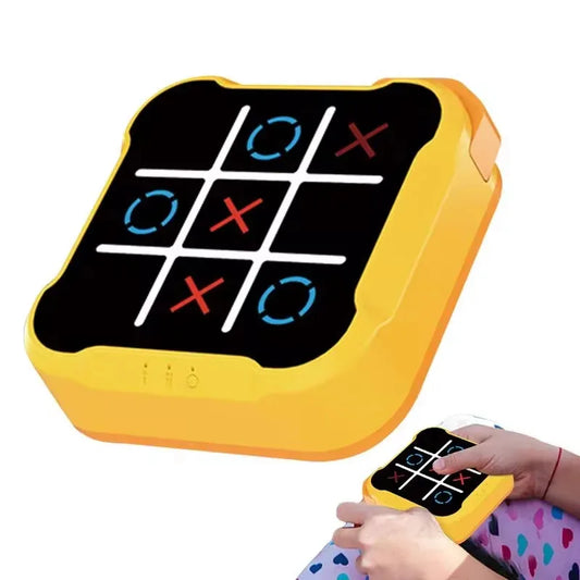 Jeu Tic-Tac-Toe Électronique Montessori - Puzzle Échecs Portable Enfants Adultes