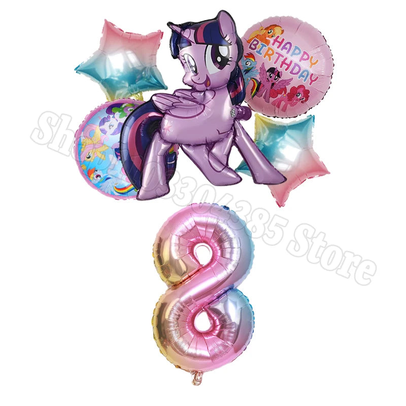 My Little Pony Number Balloons 1-10 Unicorn - Birthday Baby Shower Party