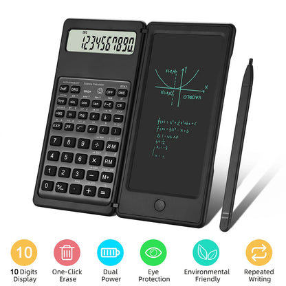 Scientific Calculator 2-in-1 Foldable - 6" LCD Drawing Tablet Desk