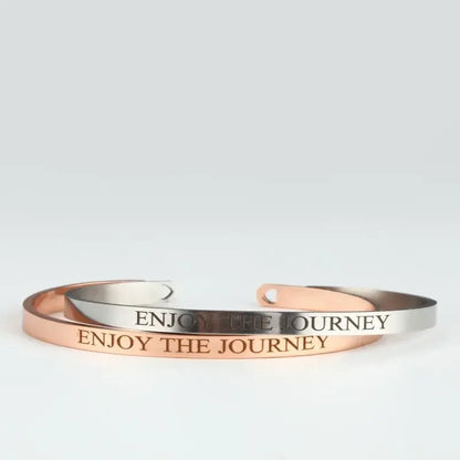 Personalized Coordinates Engraved Name Bangle - Stainless Steel Gift