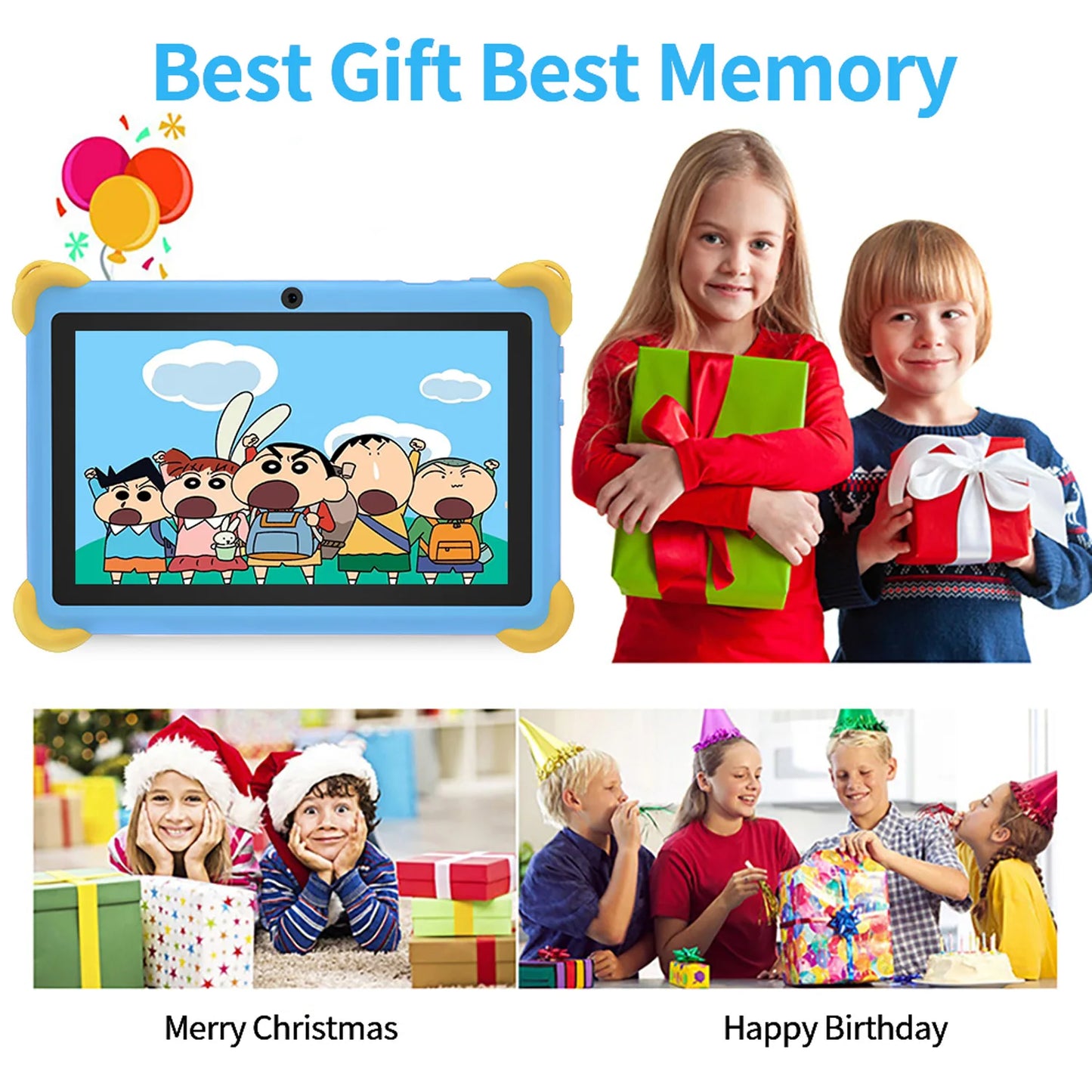 Kids Tablet 7" Android 2025 - 4GB RAM 64GB ROM WiFi 5G Educational