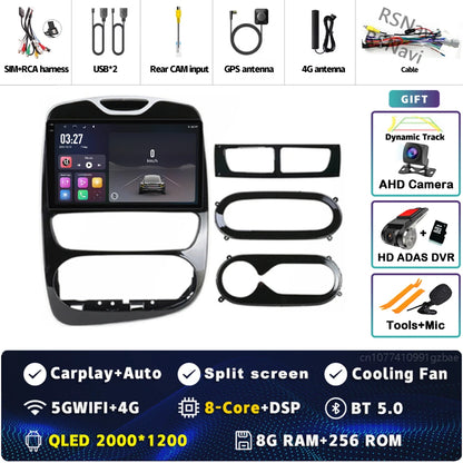 Radio Auto Android 15 Renault Clio 4 BH98 KH98 2016-2019 - 2K QLED CarPlay GPS