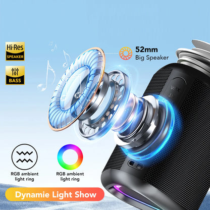 2025 LED IPX7 Bluetooth Speaker - Portable 24H Enhanced Bass