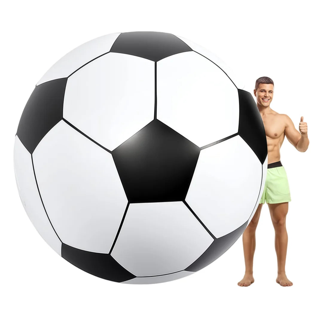 Giant Inflatable PVC Thick Football Ball - Outdoor Beach School Sports Game