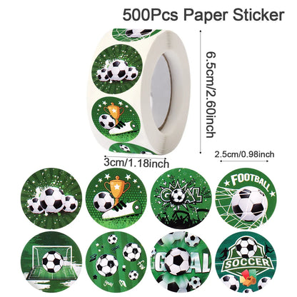 500pcs Football Stickers - Stickers Soccer Theme Birthday Baby Shower