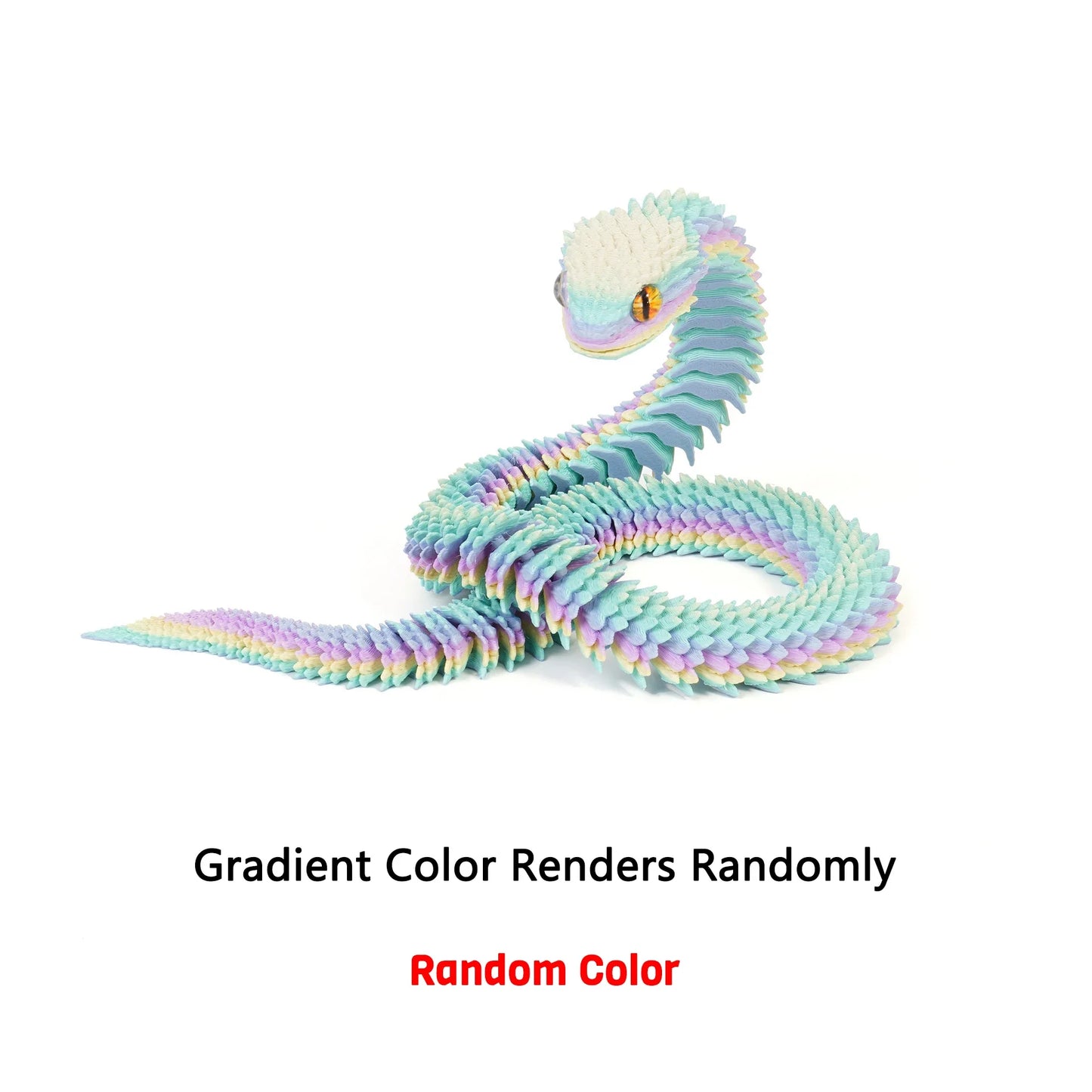3D Printed Snake Fidget Toy – Movable Joint Figurine