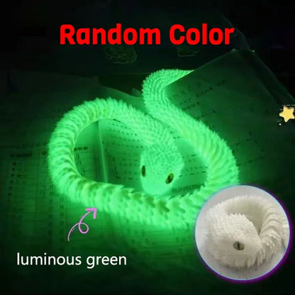 3D Printed Snake Fidget Toy – Movable Joint Figurine