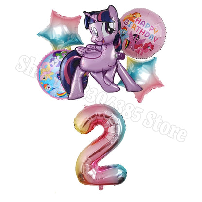 My Little Pony Number Balloons 1-10 Unicorn - Birthday Baby Shower Party