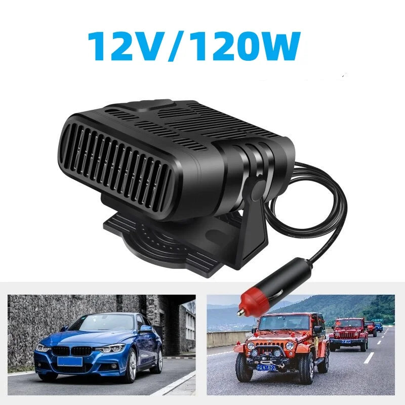 Fan Car Heater 2-in-1 12V/24V 120W - Anti-Fog Defroster 2026