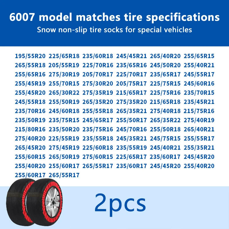 Car Wheel Chains Winter Anti-Slip - Emergency Easy Installation Snow Socks