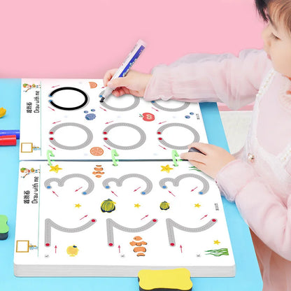 Montessori Math Drawing Tablet - Educational Pen Control Game Kids