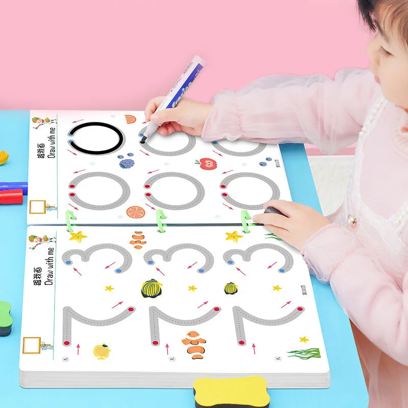 Montessori Math Drawing Tablet - Educational Pen Control Game Kids