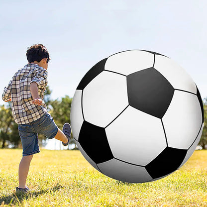Giant Inflatable PVC Thick Football Ball - Outdoor Beach School Sports Game