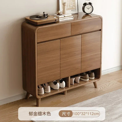Nordic Luxury Shoe Cabinet with Drawers - Storage Space-Saving Interior