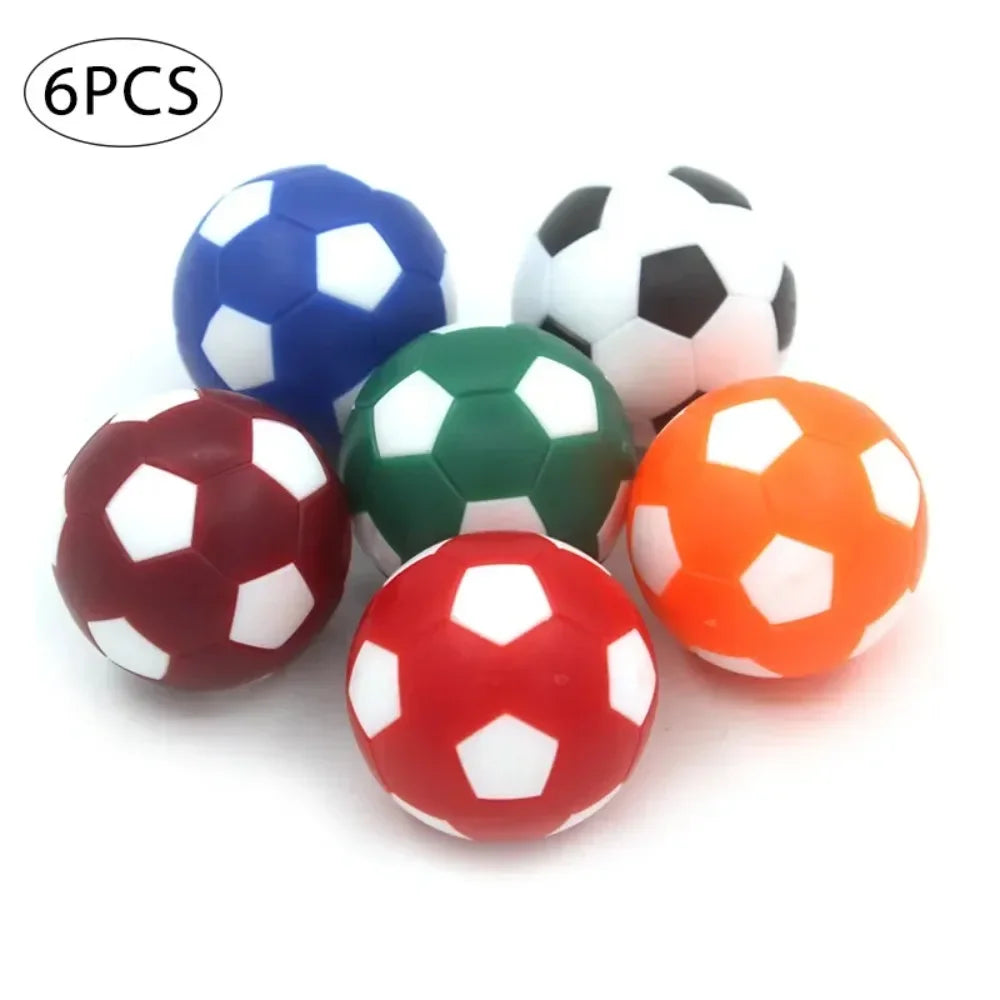 Mini Football Table Balls 6pcs 32mm - Black White Foosball Training