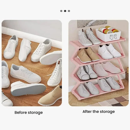 Cabinet Shoes 4 Tiers Modern - Organizer Entryway Space-Saving Abytment